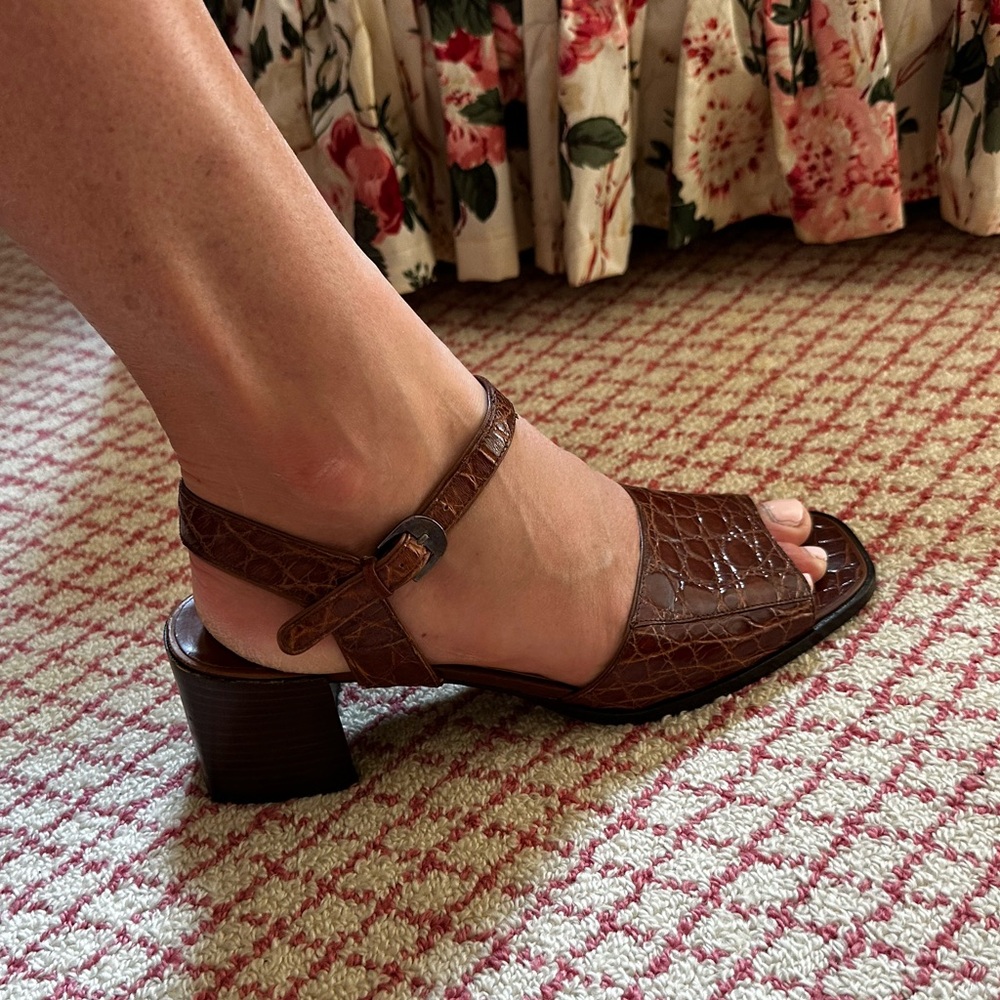NWOT Giorgio’s of Palm Beach Genuine Crocodile Heels - Picture 13 of 13